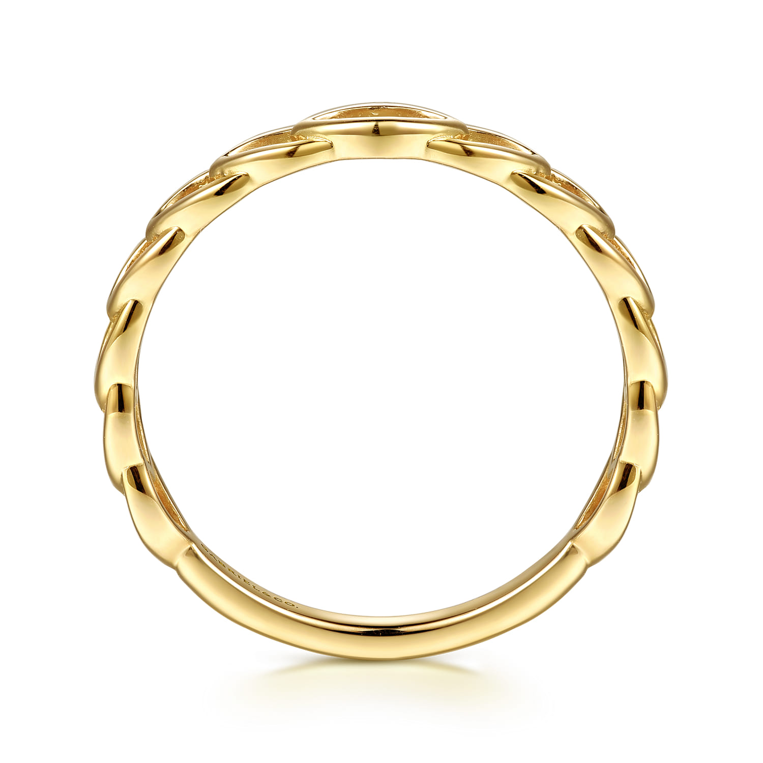 14K Yellow Gold Marquise Shape Stackable Ring - Shot 2