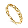 14K Yellow Gold Marquise Shape Stackable Ring