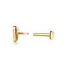 14K Yellow Gold Marquise Shaped Diamond Single Flatback Stud Earring - 0.05 ct