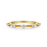 Straight Wedding Ring in 14k Yellow Gold with Marquise Natural Diamond at Gabriel & Co.