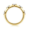 Straight Wedding Ring in 14k Yellow Gold with Marquise Natural Diamond at Gabriel & Co.
