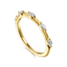 Straight Wedding Ring in 14k Yellow Gold with Marquise Natural Diamond at Gabriel & Co.