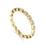14K Yellow Gold Marquise Station Diamond Stackable Ring - 0.25 ct