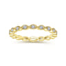 14K Yellow Gold Marquise Station Diamond Stackable Ring - 0.25 ct