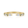 Open Ring Wedding Ring in 14k Yellow Gold with Marquise  at Gabriel & Co.