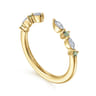 Open Ring Wedding Ring in 14k Yellow Gold with Marquise  at Gabriel & Co.