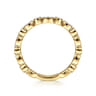 14K Yellow Gold Marquise and Round Station Diamond Ring - 0.25 ct