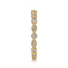 14K Yellow Gold Marquise and Round Station Diamond Ring - 0.25 ct