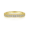 14K Yellow Gold Matching Diamond Wedding Band - 0.1 ct