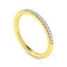 14K Yellow Gold Matching Diamond Wedding Band - 0.16 ct