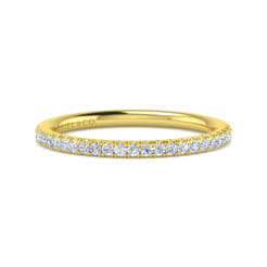 14K Yellow Gold Matching Diamond Wedding Band
