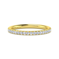14K Yellow Gold Matching Diamond Wedding Band