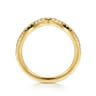 14K Yellow Gold Matching Diamond Wedding Band - 0.19 ct