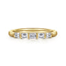 14K Yellow Gold Matching Diamond Wedding Band - 0.35 ct