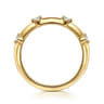 14K Yellow Gold Matching Diamond Wedding Band - 0.11 ct