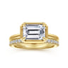 14K Yellow Gold Matching Diamond Wedding Band - 0.25 ct