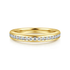 14K Yellow Gold Matching Diamond Wedding Band