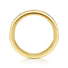 14K Yellow Gold Matching Diamond Wedding Band - 0.3 ct