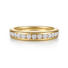 14K Yellow Gold Matching Diamond Wedding Band - 0.6 ct