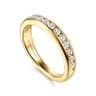 14K Yellow Gold Matching Diamond Wedding Band - 0.6 ct