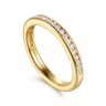 14K Yellow Gold Matching Diamond Wedding Band - 0.3 ct