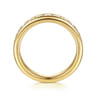 14K Yellow Gold Matching Diamond Wedding Band - 0.8 ct