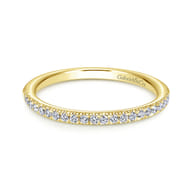 14K Yellow Gold Matching Diamond Wedding Band