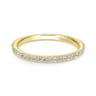14K Yellow Gold Matching Diamond Wedding Band - 0.17 ct