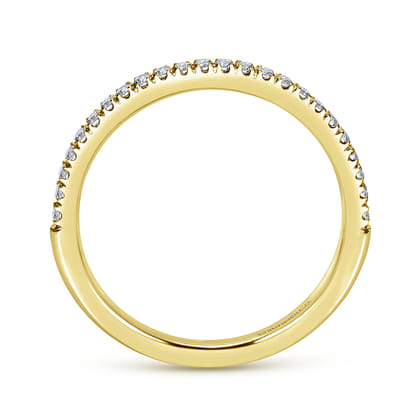 14K Yellow Gold Matching Diamond Wedding Band