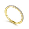 14K Yellow Gold Matching Diamond Wedding Band - 0.17 ct