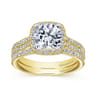 14K Yellow Gold Matching Diamond Wedding Band - 0.17 ct
