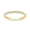 14K Yellow Gold Matching Diamond Wedding Band - 0.17 ct