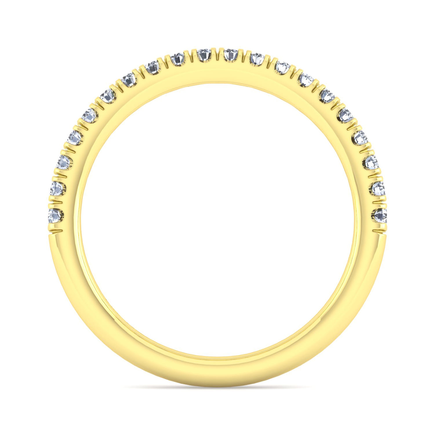 14K Yellow Gold Matching Wedding Band - 0.28 ct - Shot 2