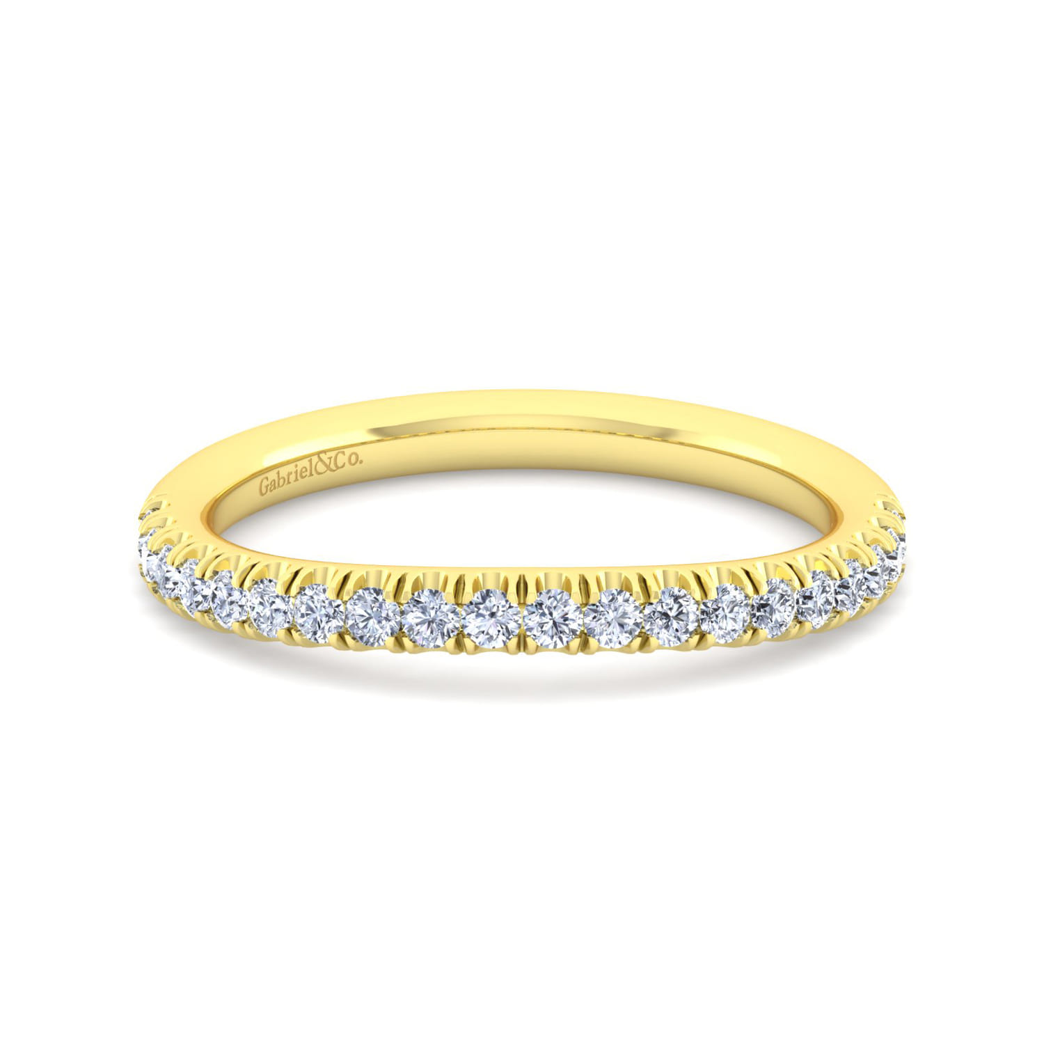 14K Yellow Gold Matching Wedding Band - 0.28 ct - Shot 1