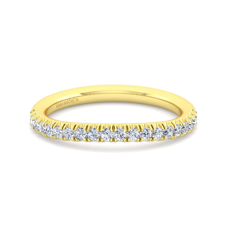 14K Yellow Gold Matching Wedding Band - 0.28 ct - Shot 1