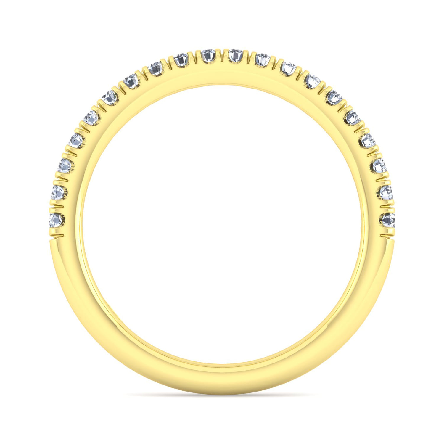 14K Yellow Gold Matching Wedding Band - 0.28 ct - Shot 2
