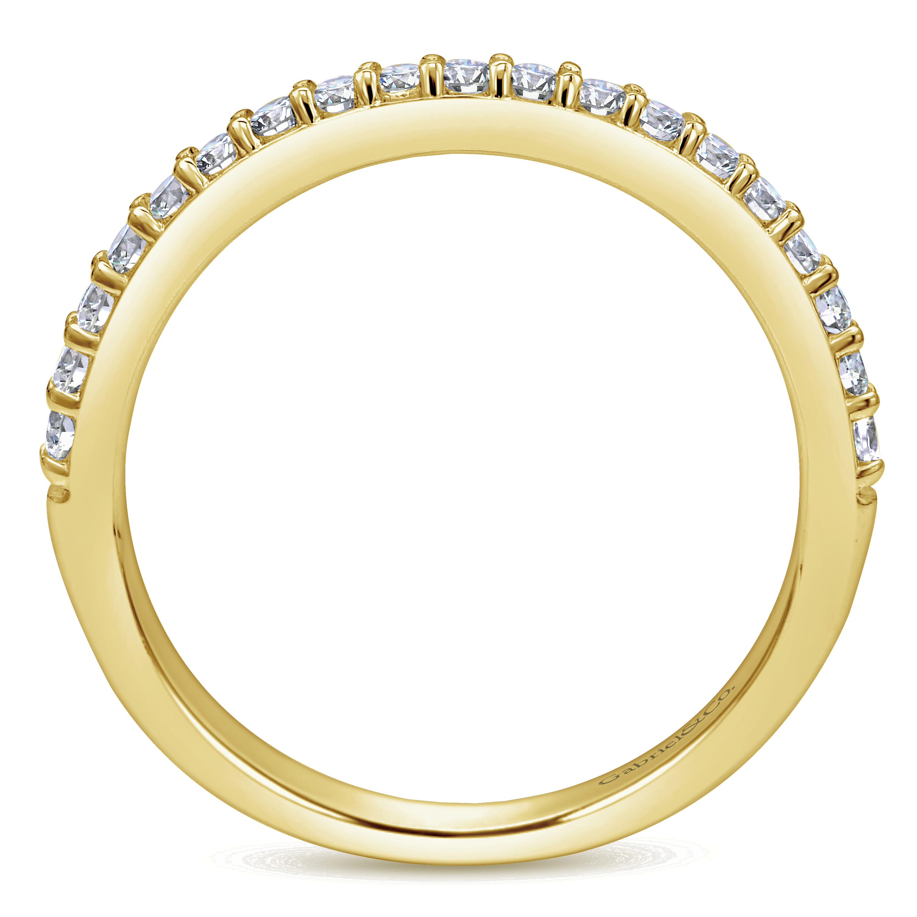 14K Yellow Gold Matching Wedding Band - 0.27 ct - Shot 2