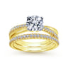 14K Yellow Gold Matching Wedding Band - 0.19 ct