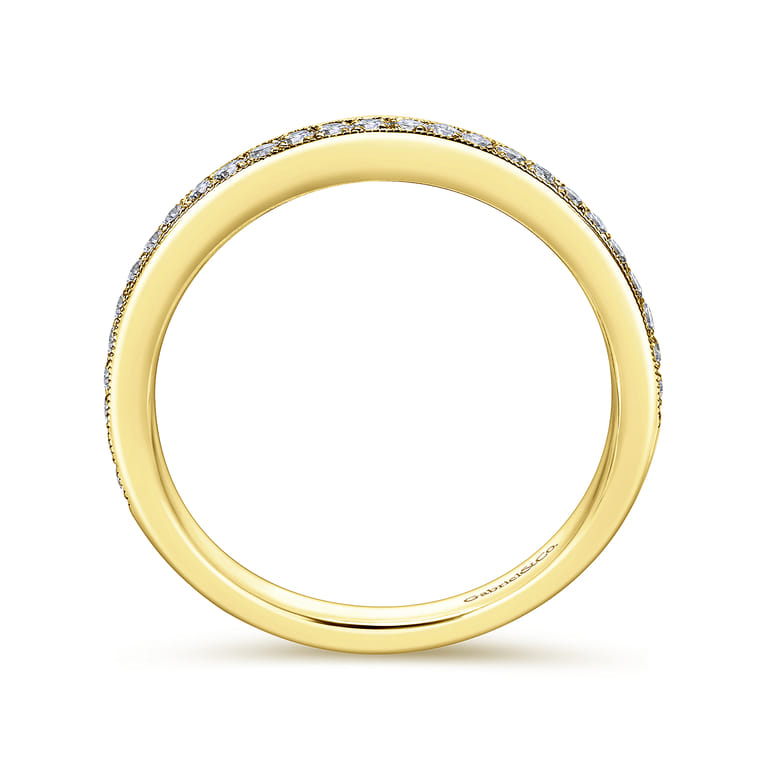 14K Yellow Gold Matching Wedding Band - 0.14 ct - Shot 2