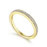 14K Yellow Gold Matching Wedding Band - 0.14 ct