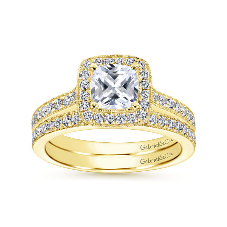 14K Yellow Gold Matching Wedding Band - 0.14 ct - Shot 4