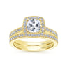 14K Yellow Gold Matching Wedding Band - 0.14 ct