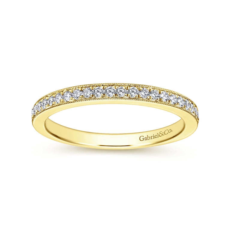 14K Yellow Gold Matching Wedding Band - 0.14 ct - Shot 5