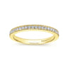 14K Yellow Gold Matching Wedding Band - 0.14 ct