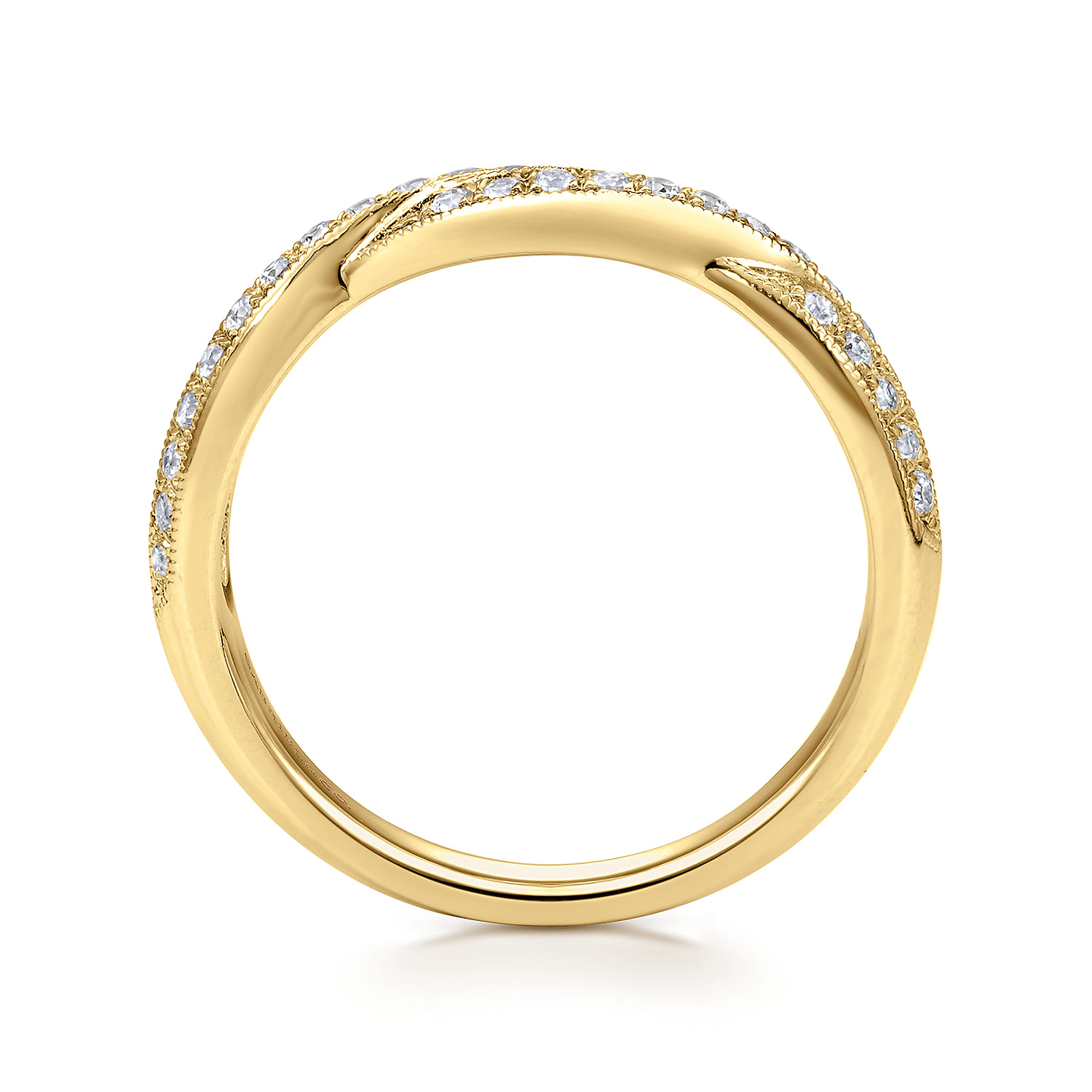 14K Yellow Gold Matching Wedding Band - 0.25 ct - Shot 2