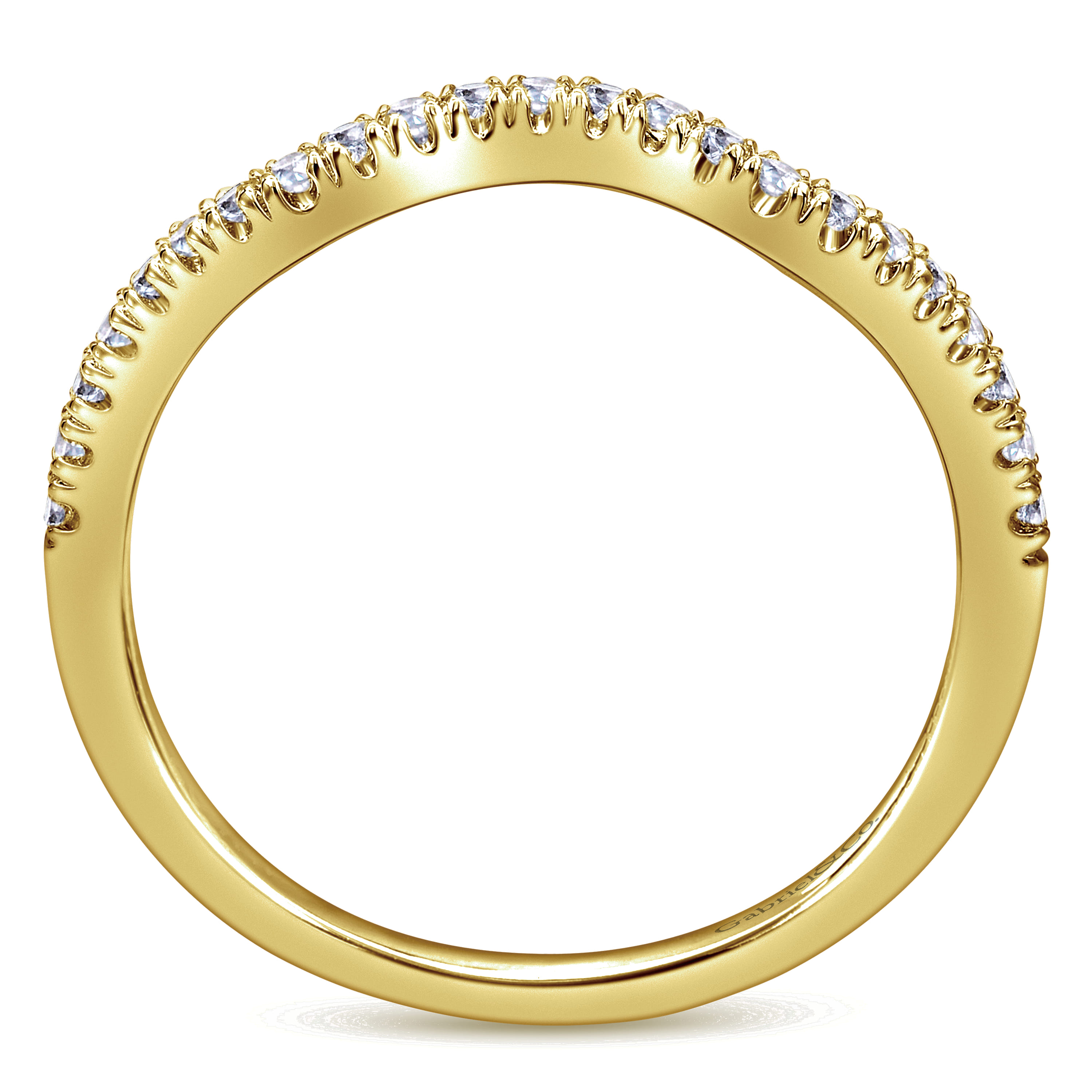 14K Yellow Gold Matching Wedding Band - 0.15 ct - Shot 2