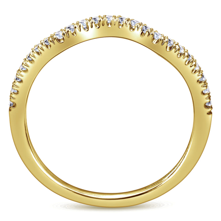 14K Yellow Gold Matching Wedding Band - 0.15 ct - Shot 2