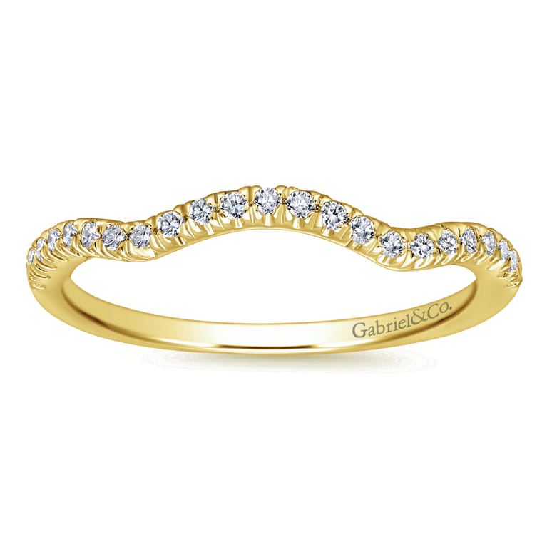 14K Yellow Gold Matching Wedding Band - 0.15 ct - Shot 5