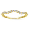14K Yellow Gold Matching Wedding Band - 0.15 ct