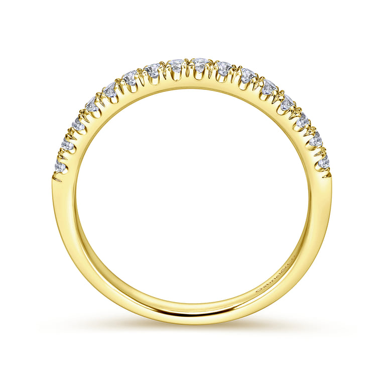 14K Yellow Gold Matching Wedding Band - 0.22 ct - Shot 2